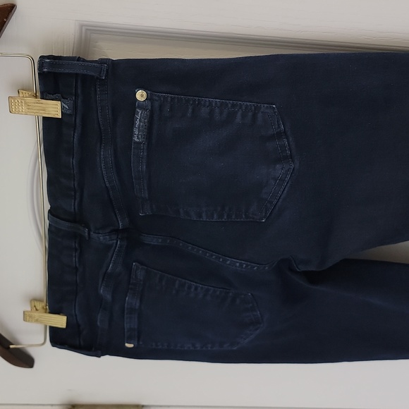 7 For All Mankind Kimmie Straight Leg Jeans Size 28 Dark Blue Denim Stretch - Picture 5 of 6
